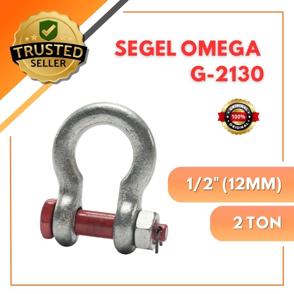 Segel Omega G2130 1/2" - 2 Ton / Shackle Omega G2130 1/2" - 2 Ton