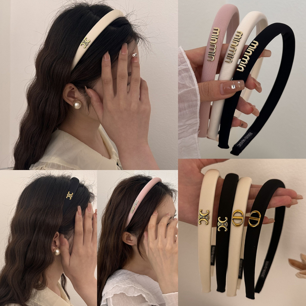 Bando Tipis Bando Kaos Ala Branded CD Miu miu C*line Di*r Bandana Korea Bando Import Bando Fashion I