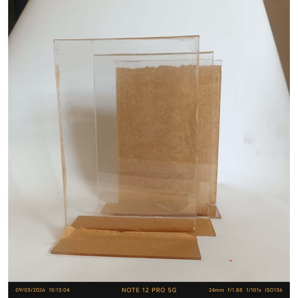 Akrilik Tent Card A6 T - akrilik brosur - Tent holder Akrilik - Akrilik QRIS A6