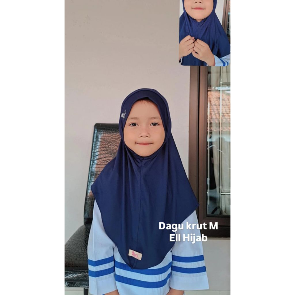 Hijab anak DAGU KERUT original ell hijab