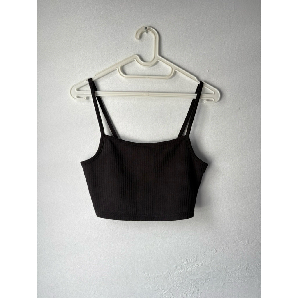 preloved hnm black crop tanktop