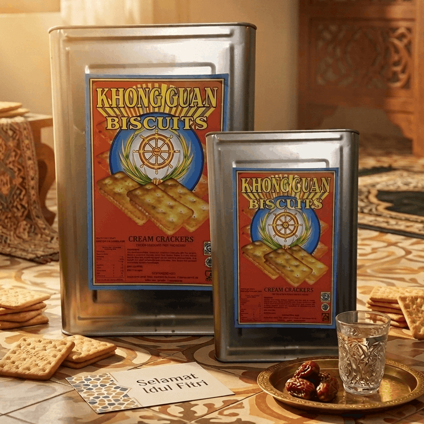 Biskuit Lebaran / Khong Guan Lemon Puff / Khong Guan Kaleng 5kg / Halal