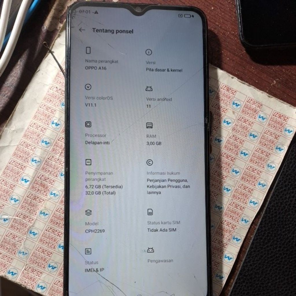 mesin oppo a16 normal.