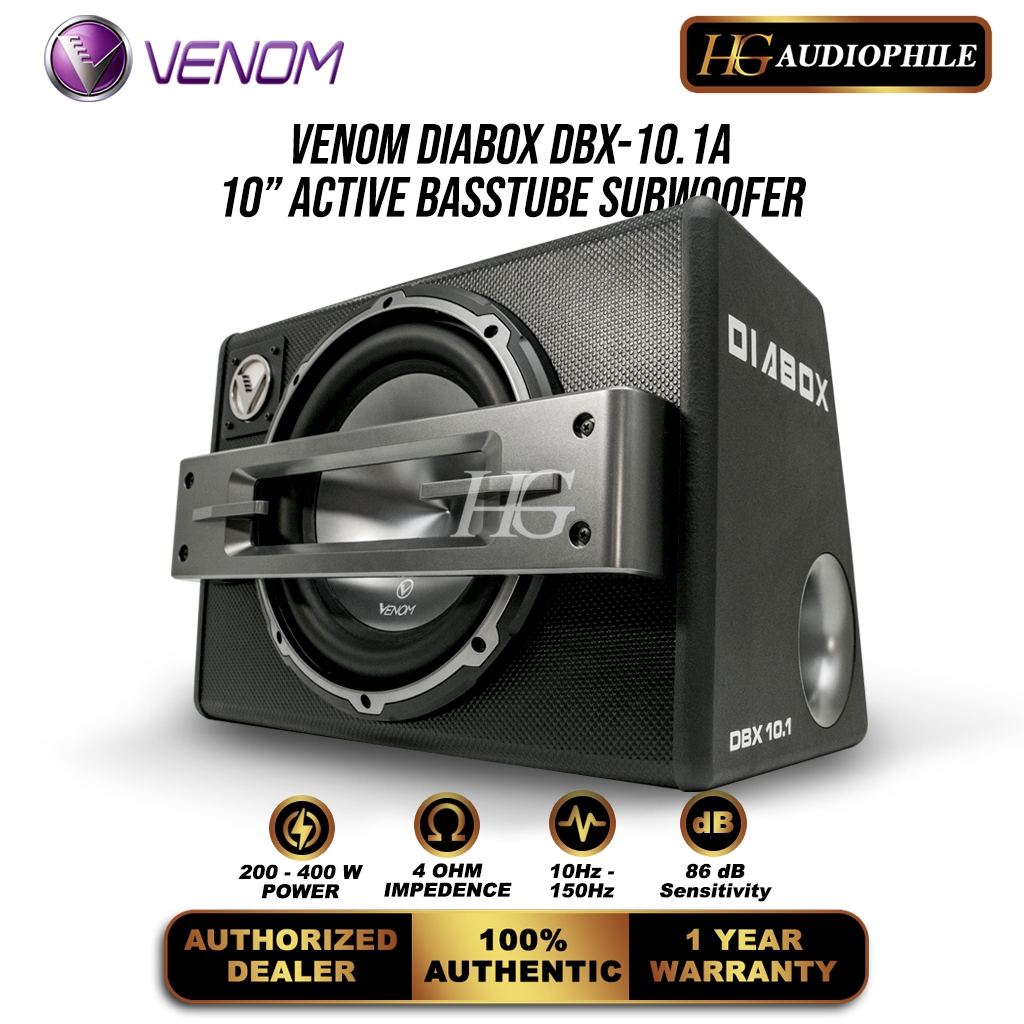 Venom Diabox DBX10.1A Subwoofer Basstube Aktif 10 Inch 400W Powerful Bass
