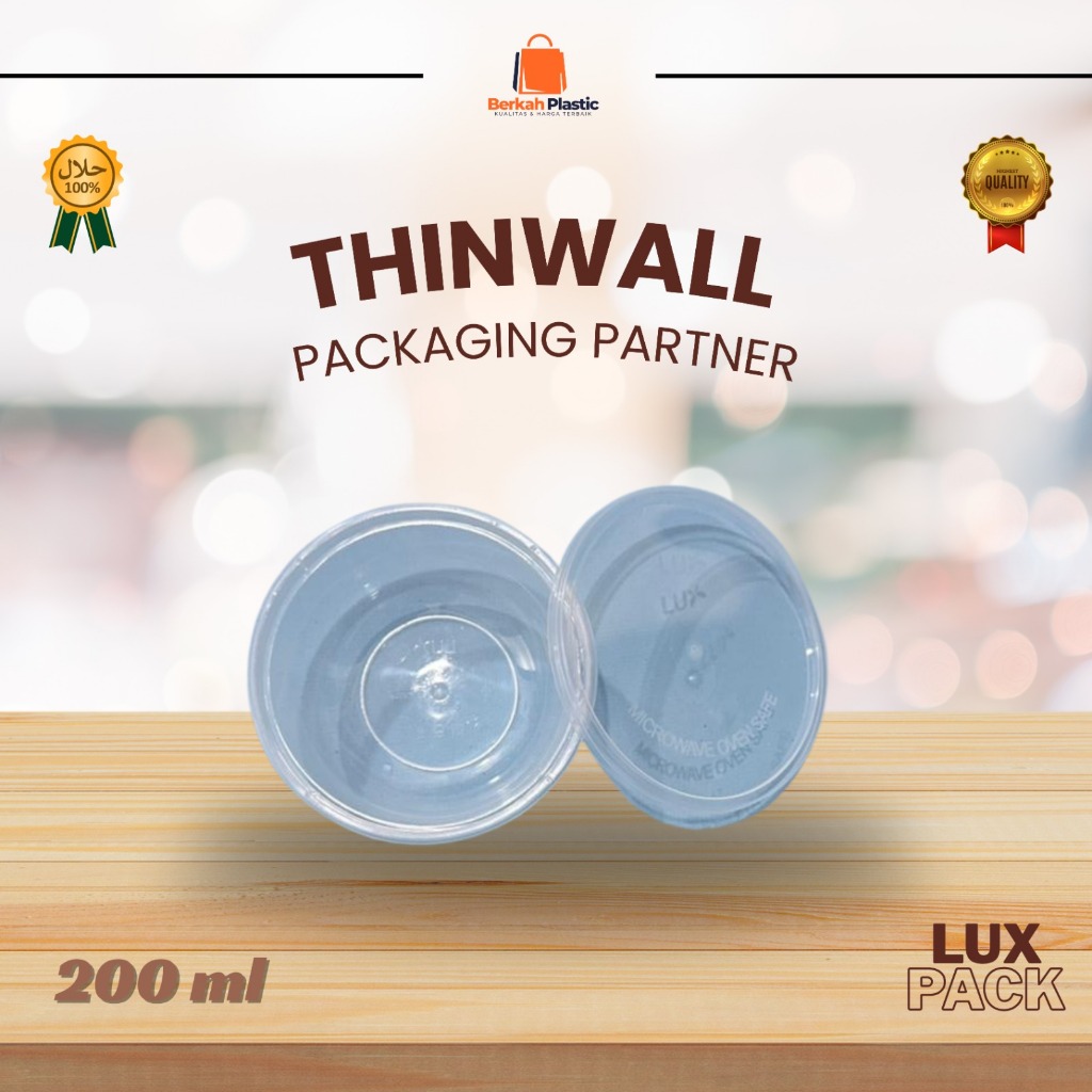 Thinwall Mika Cup Bulat 200ml (Lux Pack)