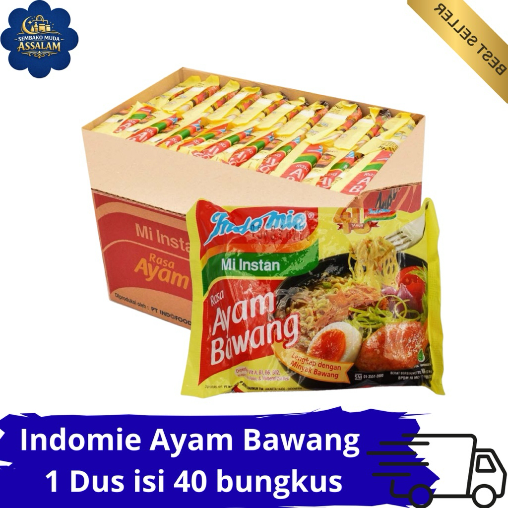 Indomie Rebus Ayam Bawang 1 Dus isi 40 / Indomie Rebus Bestseller