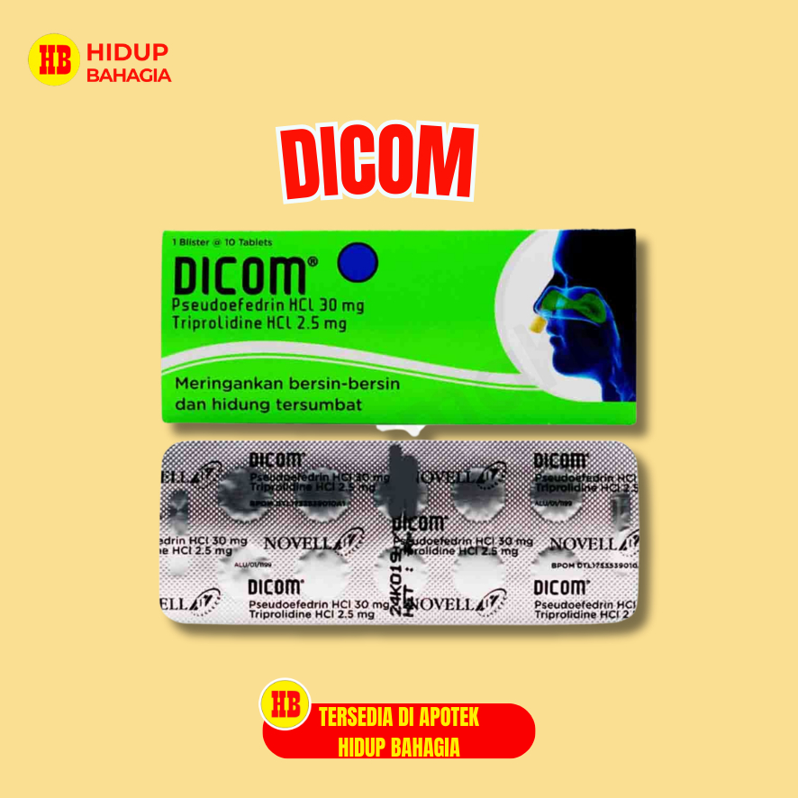 Dicom Tablet - Meringankan Bersin dan Hidung Tersumbat