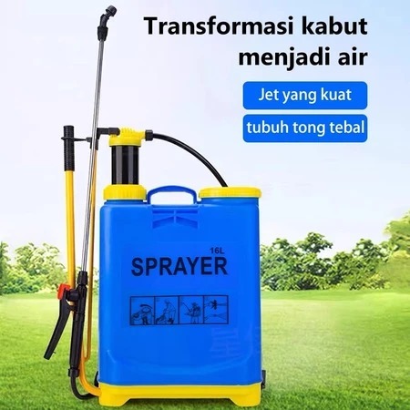 Semprotan Tanaman Tangki Semprot Pertanian Manual 16 Liter Biru