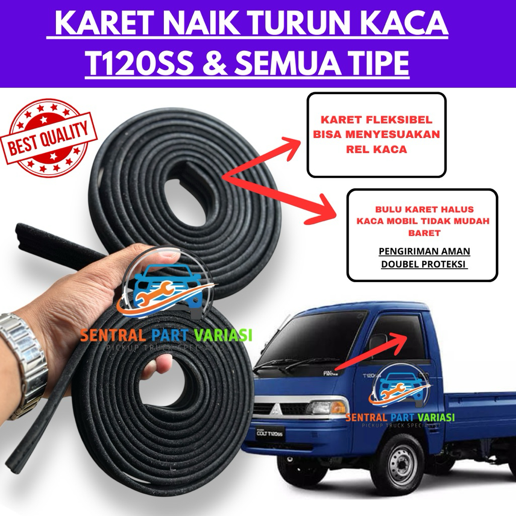 Karet Naik Turun Kaca Pintu Mobil Carry Futura T120SS | Chanel Kaca Bulu Halus  Karet Channel Kaca M