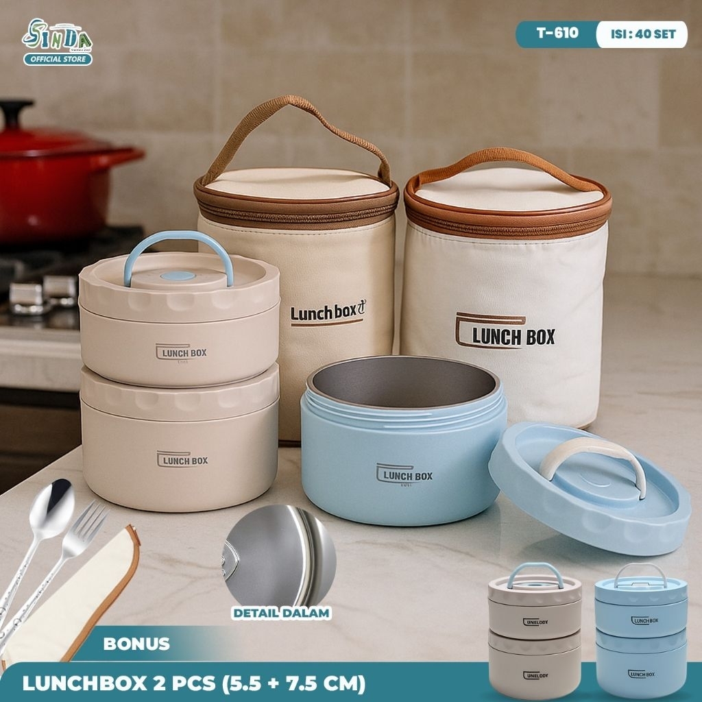 LUNCH BOX STAINLESS SET TAS