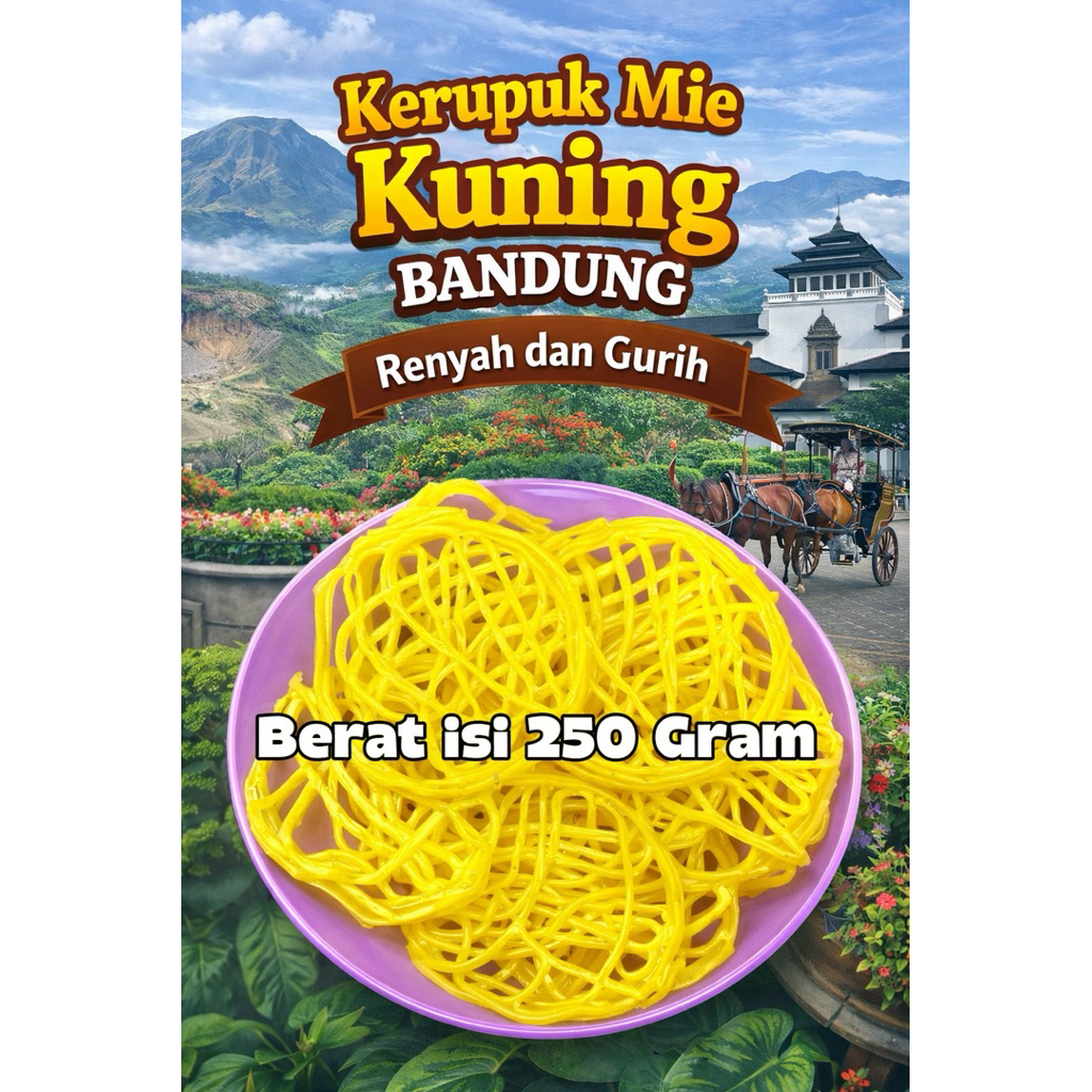 Kerupuk mie kuning | Isi 250 Gram | Murah isi banyak | Viral | Renyah dan gurih| Cemilan snack | kha