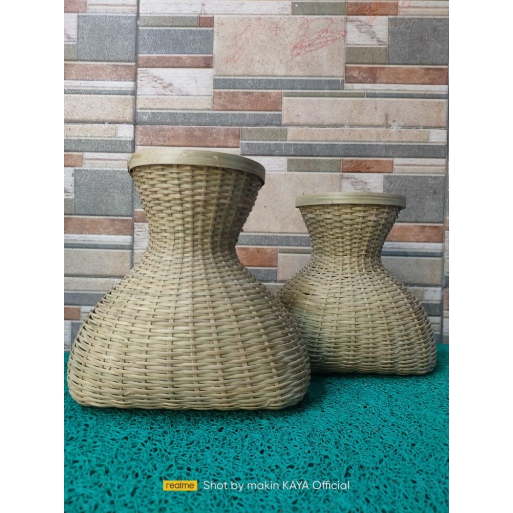 KEPIS WADAH IKAN ISI 1KG bahan FULL KULITAN BAMBU