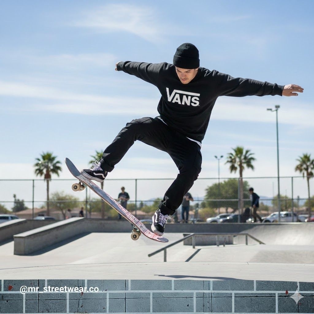 crewneck vans calssic logo original