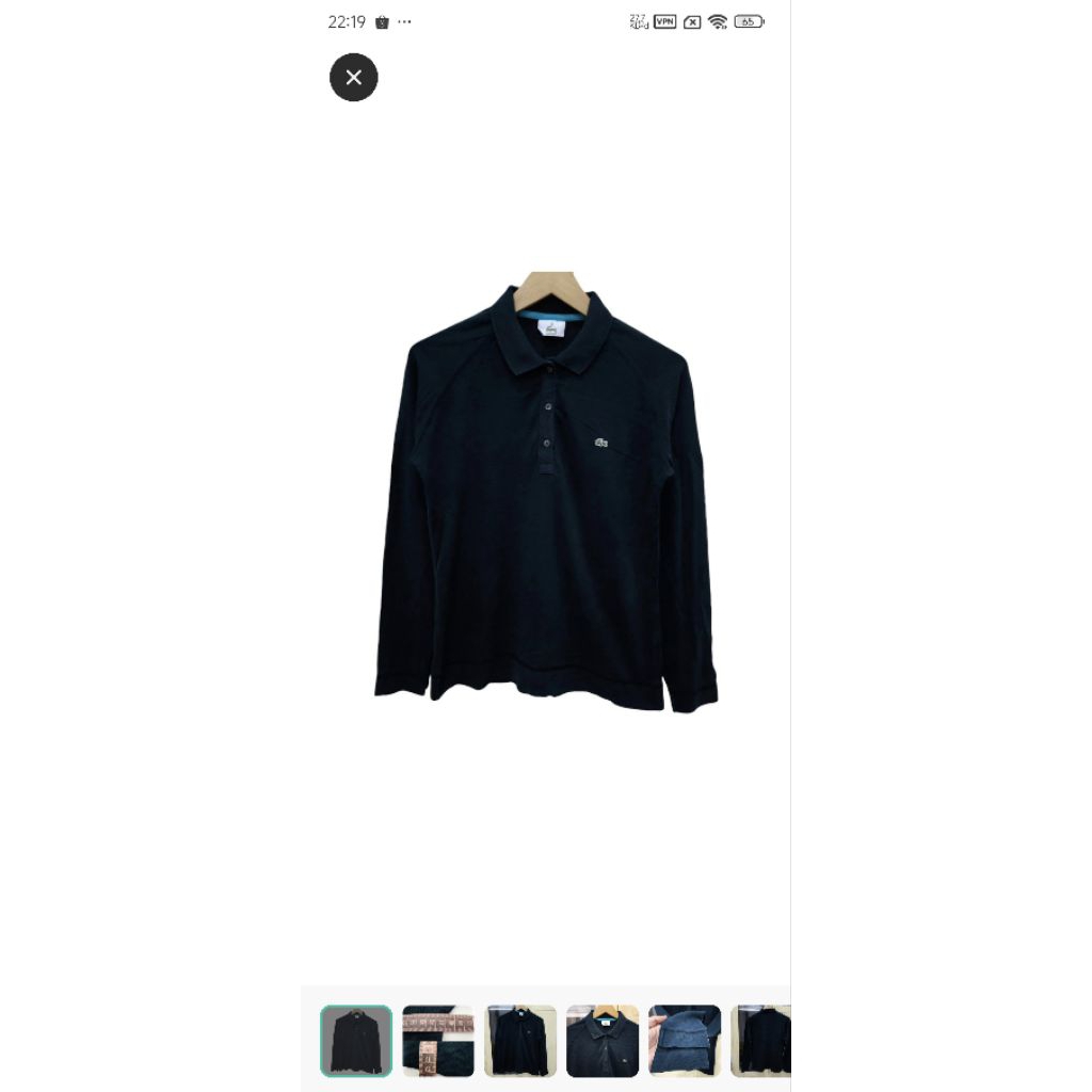 Lacoste long sleeve polo shirt women's 90