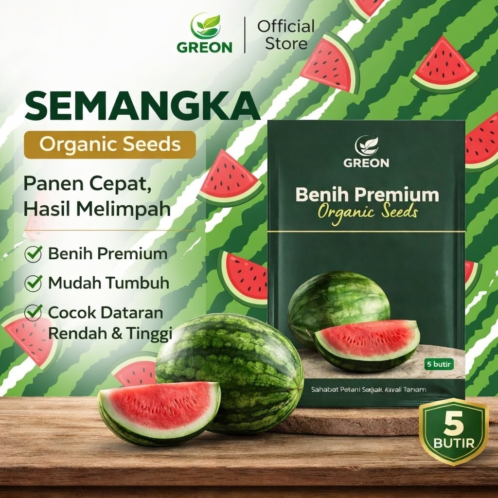 BENIH SEMANGKA PREMIUM TANPA BIJI BUTIR BENIH SEMANGKA TANPA BIJI