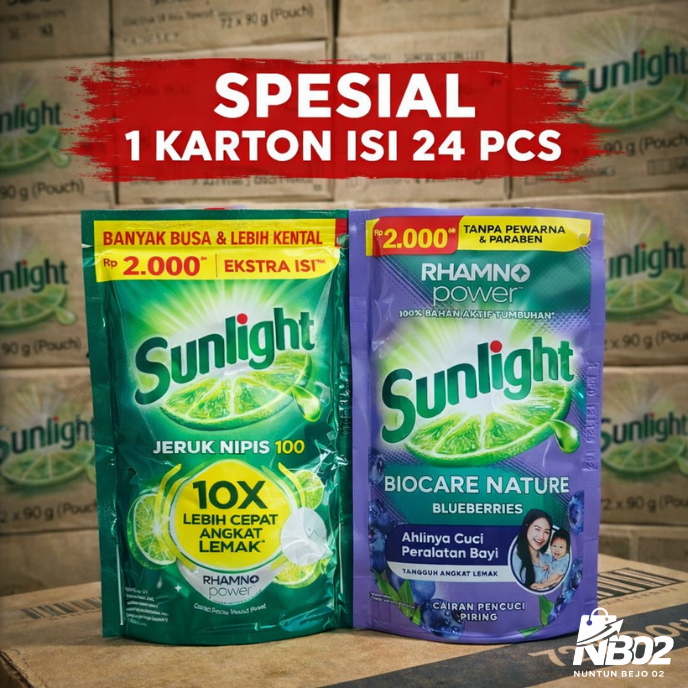 (PROMO) SUNLIGHT 1 KARTON ISI 24 PCS ORIGINAL | Sabun Cuci Piring Jeruk Nipis | Harga Grosir