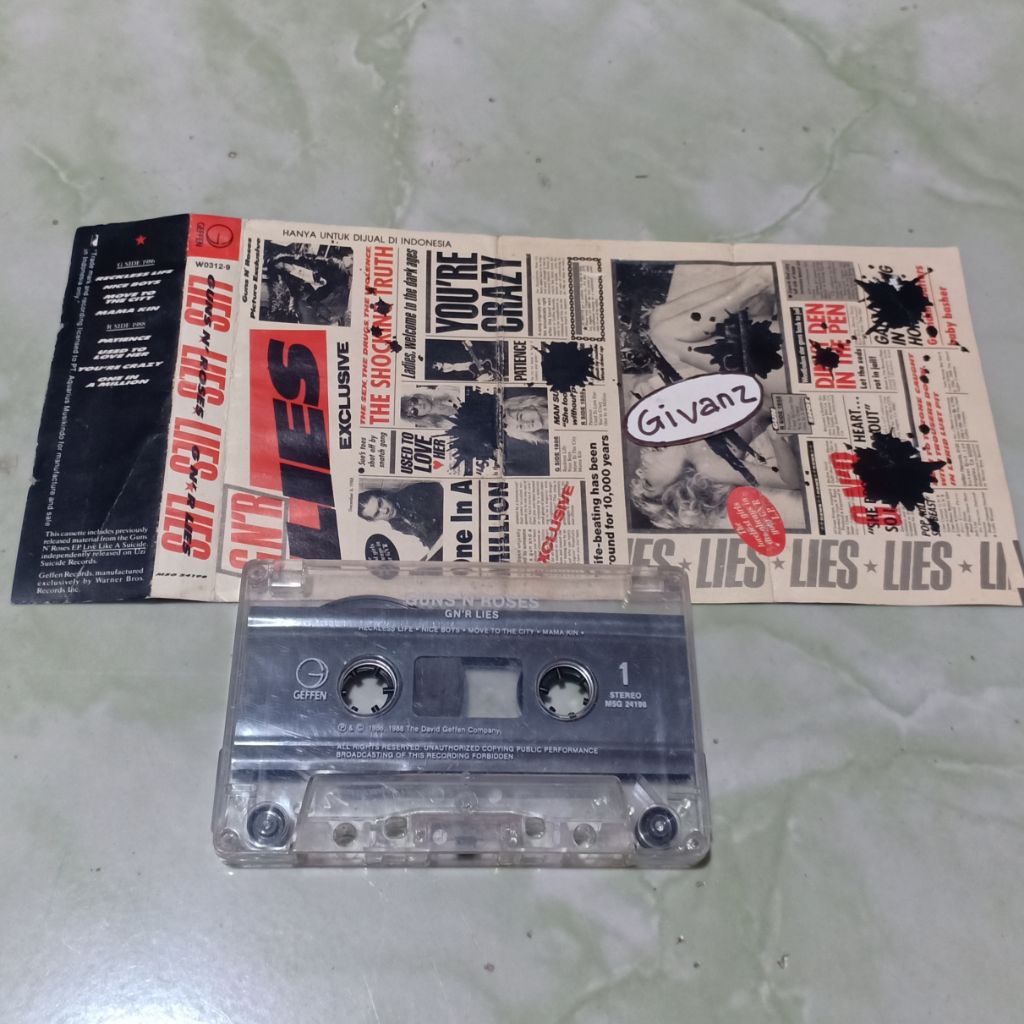 kaset pita GUNS N ROSES - Lies