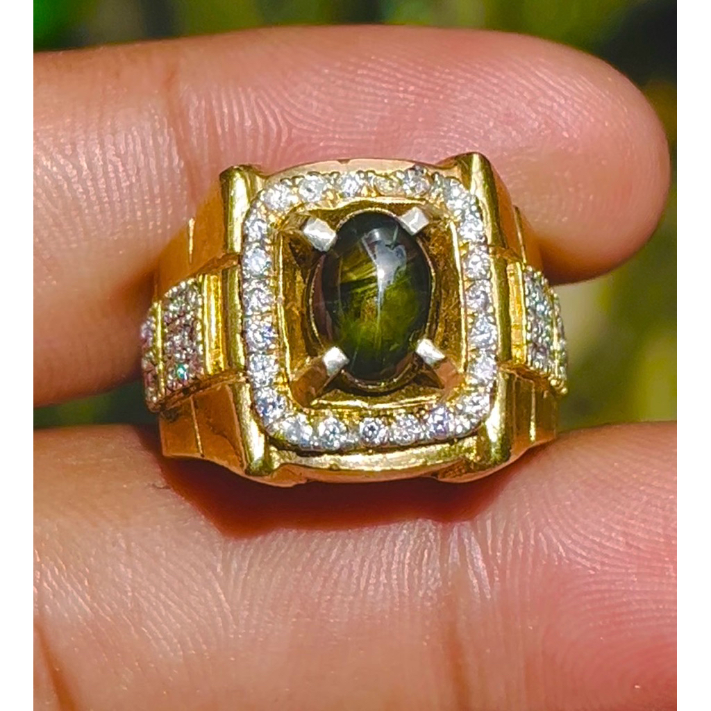 Natural bangsing kresnedana (fancy black sapphire) natural star 12