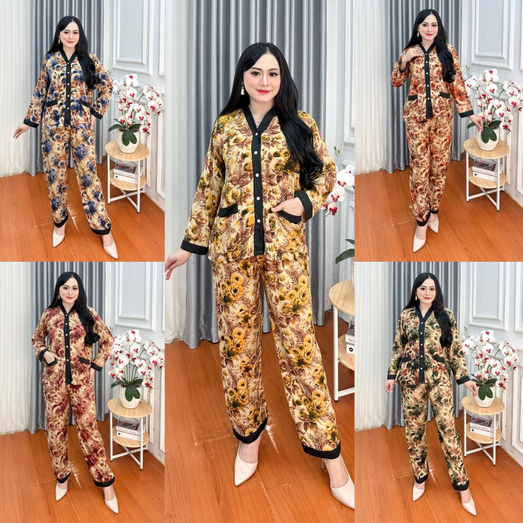 One Set Wanita Rayon Premium / Santung & Polos Micro/ Setelan Celana Pendek / Vivi Set