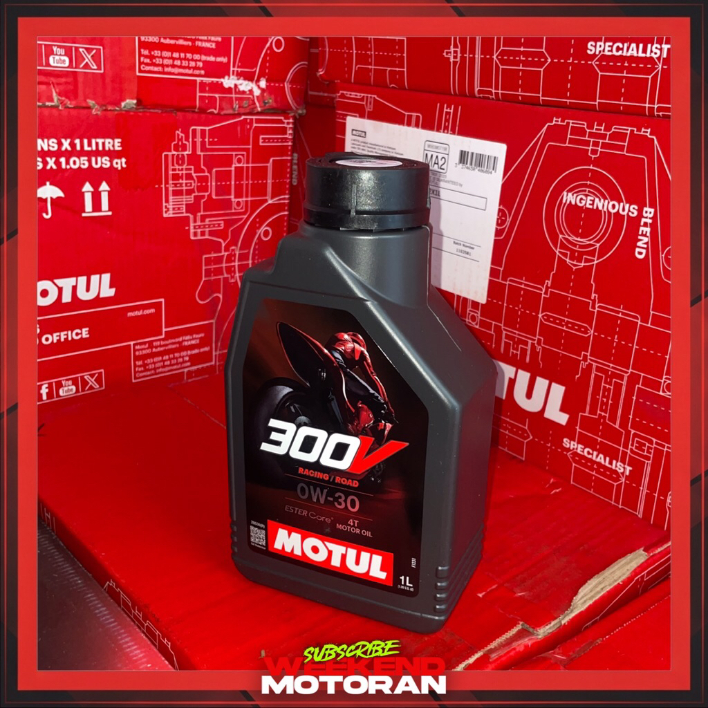 Motul 300V 0W-30 Oli Mesin Motor 1 Liter 100% Synthetic Estercore Teknologi Canggih