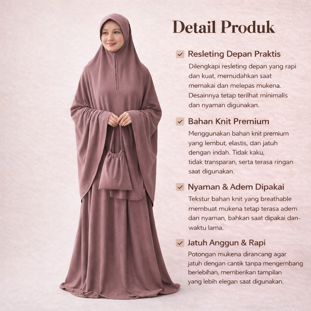 Mukena Jumbo syahda, Mukena Malaysia Jumbo, Mukena Jersey Jumbo Premium