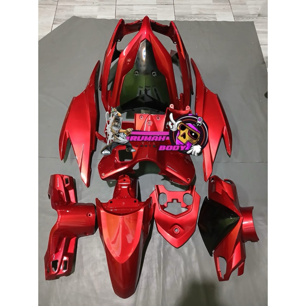 BODY FULL HALUS VARIO KZR WARNA MERAH CANDY