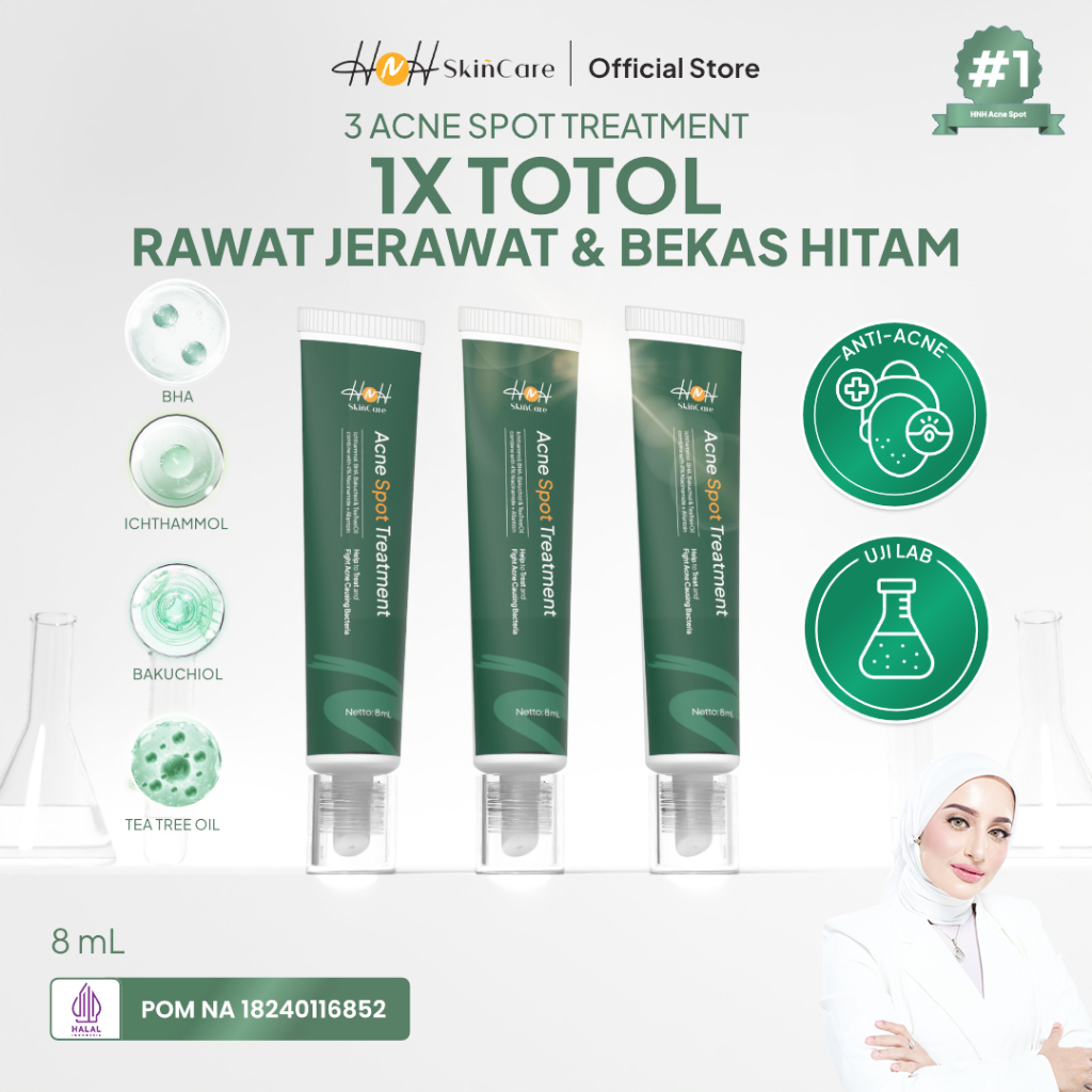 HNH Skincare - Acne Spot Treatment - Acne Spot Gel Totol Jerawat untuk Jerawat Membandel