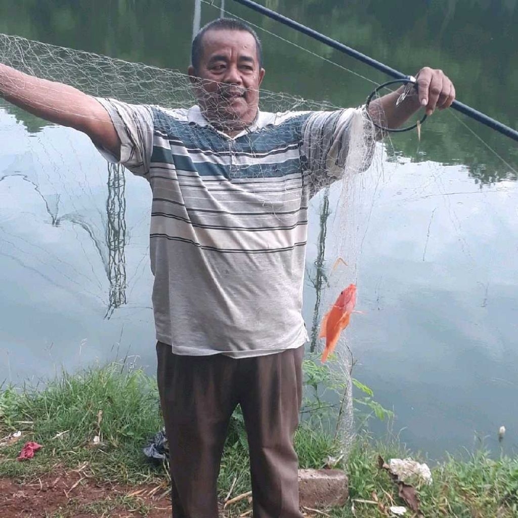 Pancing jaring hordeng + besi  Pancing jaring bendera panjang estimasi 20meter senar 0.15mm varian t