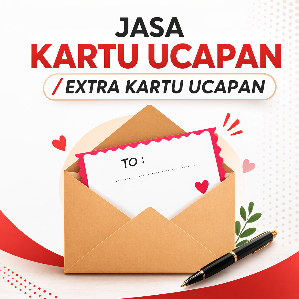 Jasa Kartu Ucapan / Extra Greeting Card Custom - Free Tulis Pesan