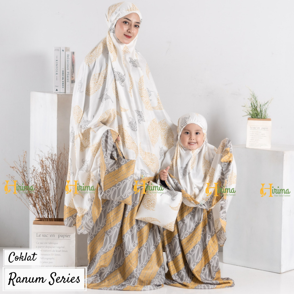 INSTAN. MUKENA BISA COUPLE. MUKENA IBU DAN ANAK. MUKENA BALI BAHAN RAYON JEHAAN BELLIS SAJIDAH