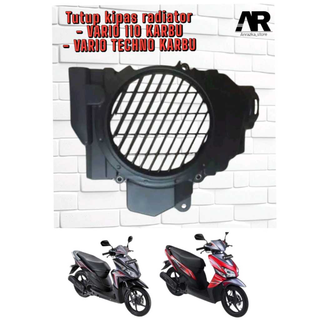 Cover Radiator Vario 110 Karbu CW Techno 110 Baru - tutup kipas vario karbu - cover kipas vario