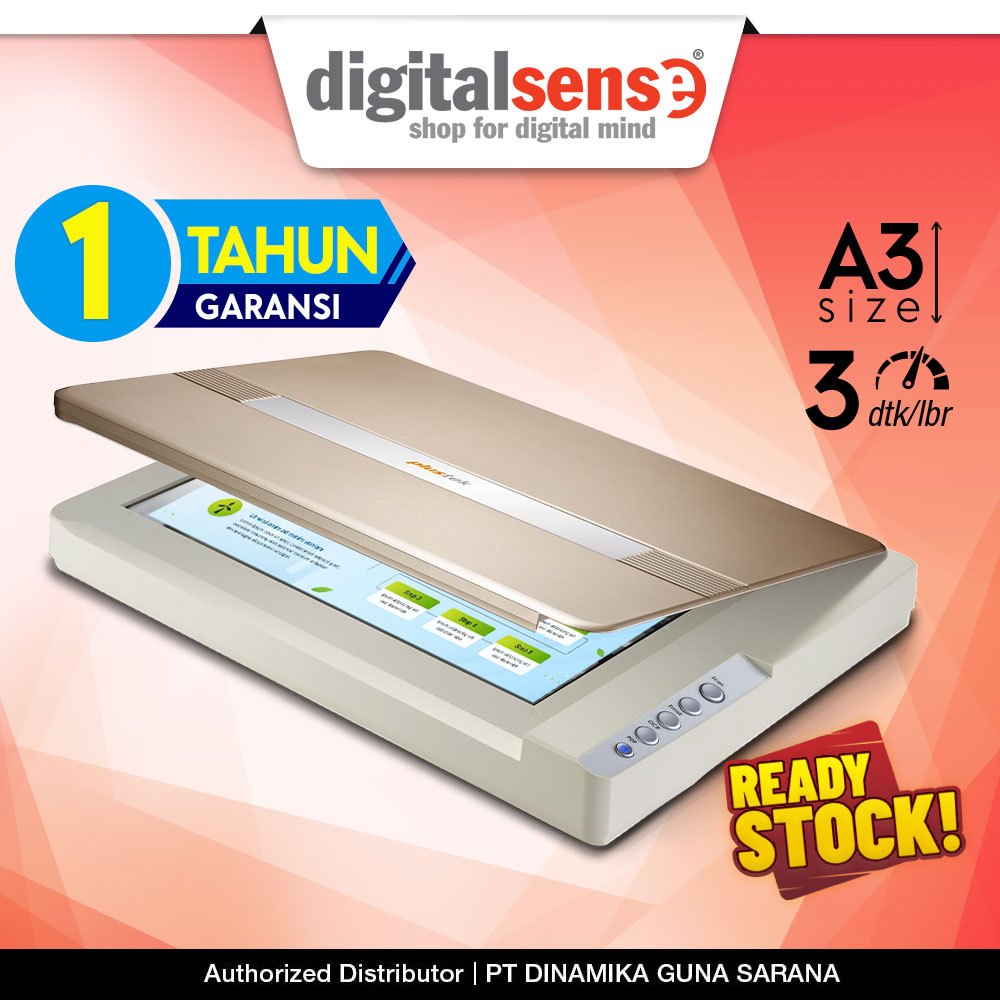 Scanner Plustek OpticSlim 1680 - 3 dtk/lbr (A3) - Distributor Resmi (Scanner Flatbed A3)