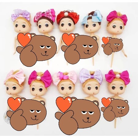 Topper Kue Boneka Korean Setengah Badan