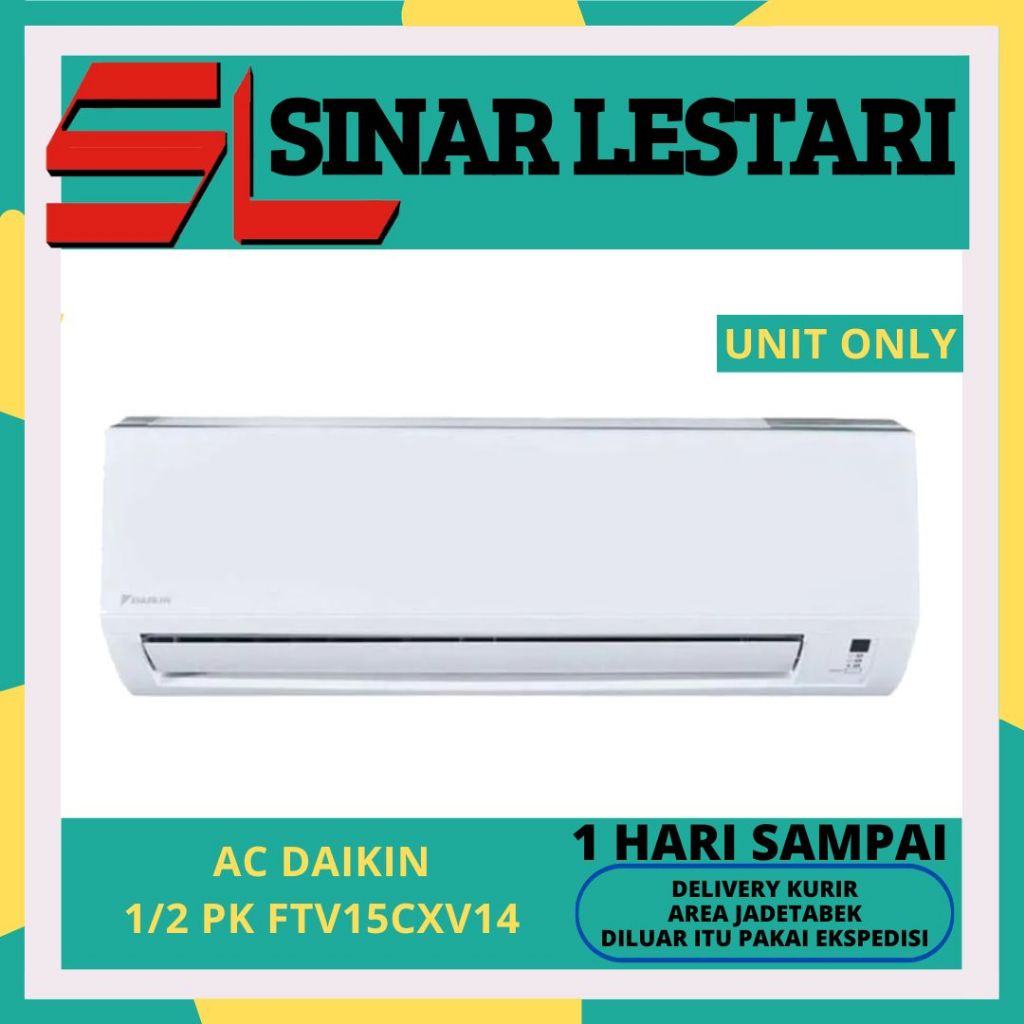DAIKIN FTV15CXV14 AC STANDAR Malaysia 1/2 PK R32 | AC DAIKIN LITE 0.5 PK FTV15