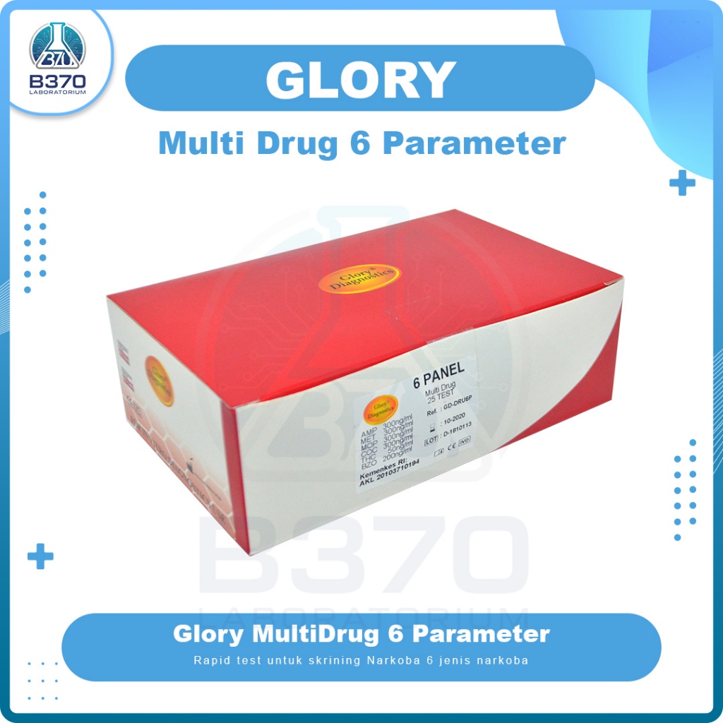 Rapid Test Narkoba 6 3 Parameter Isi 25 Test | TEST DRUG 6 Panel 3 Panel GLORY