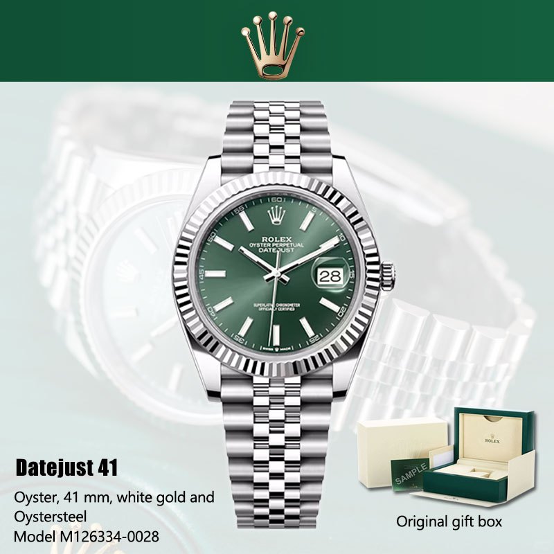 [100% ORI BARU Rolex watch] 100% original Jam tangan rolex pria Datejust Series M126334-0028 41mm Ba