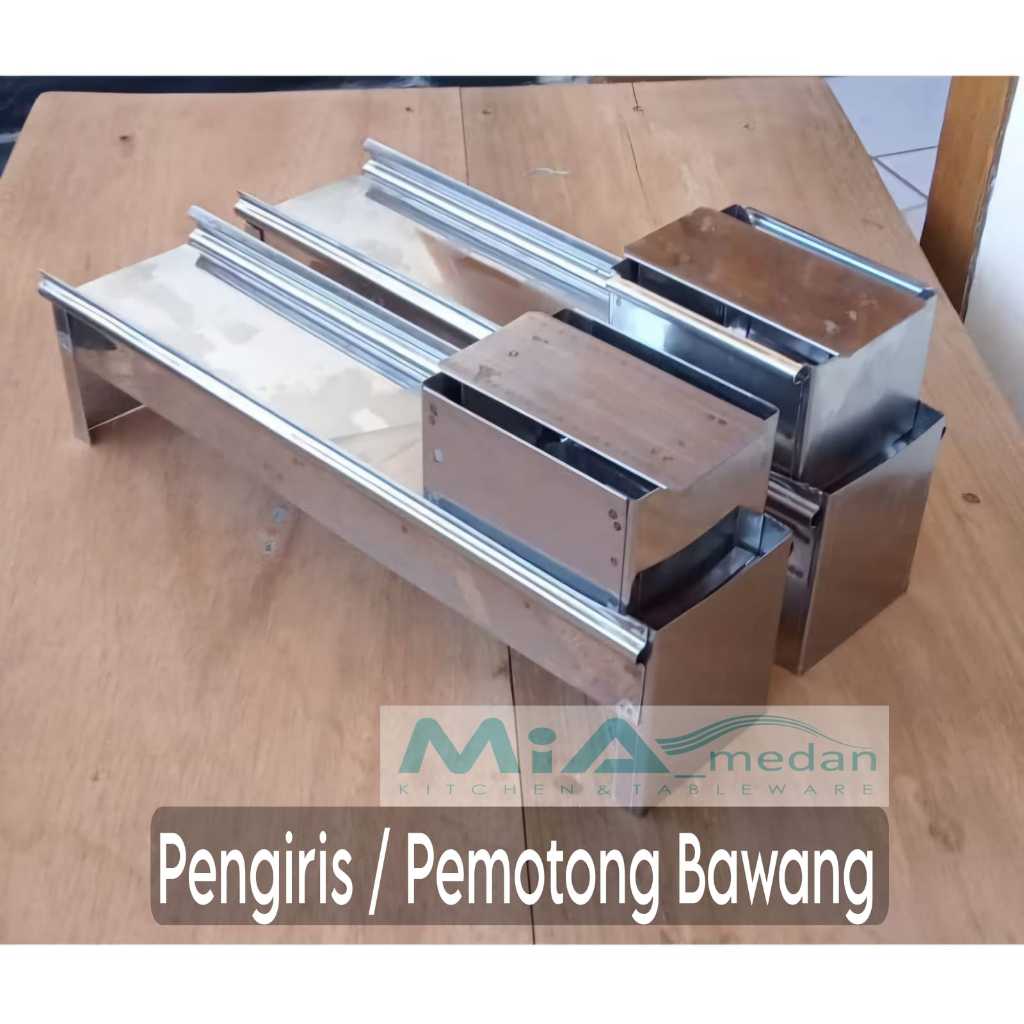 MIA Alat Pengiris Bawang Stainless Tajam Perajang Singkong Kentang ANTI KARAT Pemotong Pencacah Peng