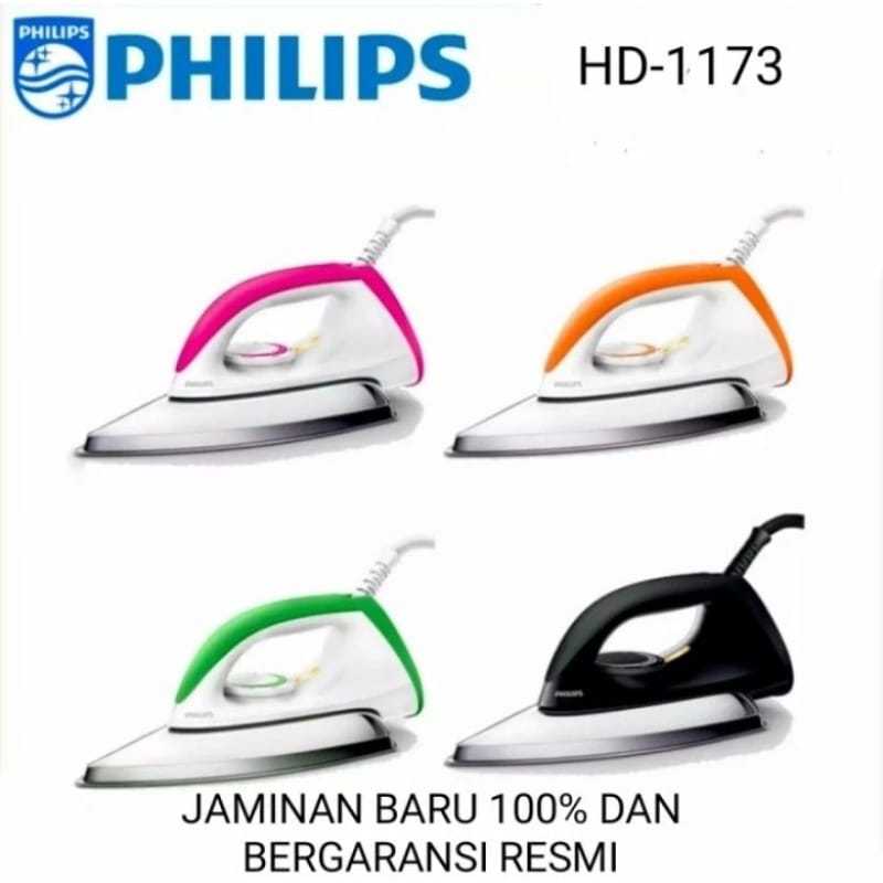 PHILIPS Setrika HD 1173 - HD1173 Anti Lengket Tapak Keramik