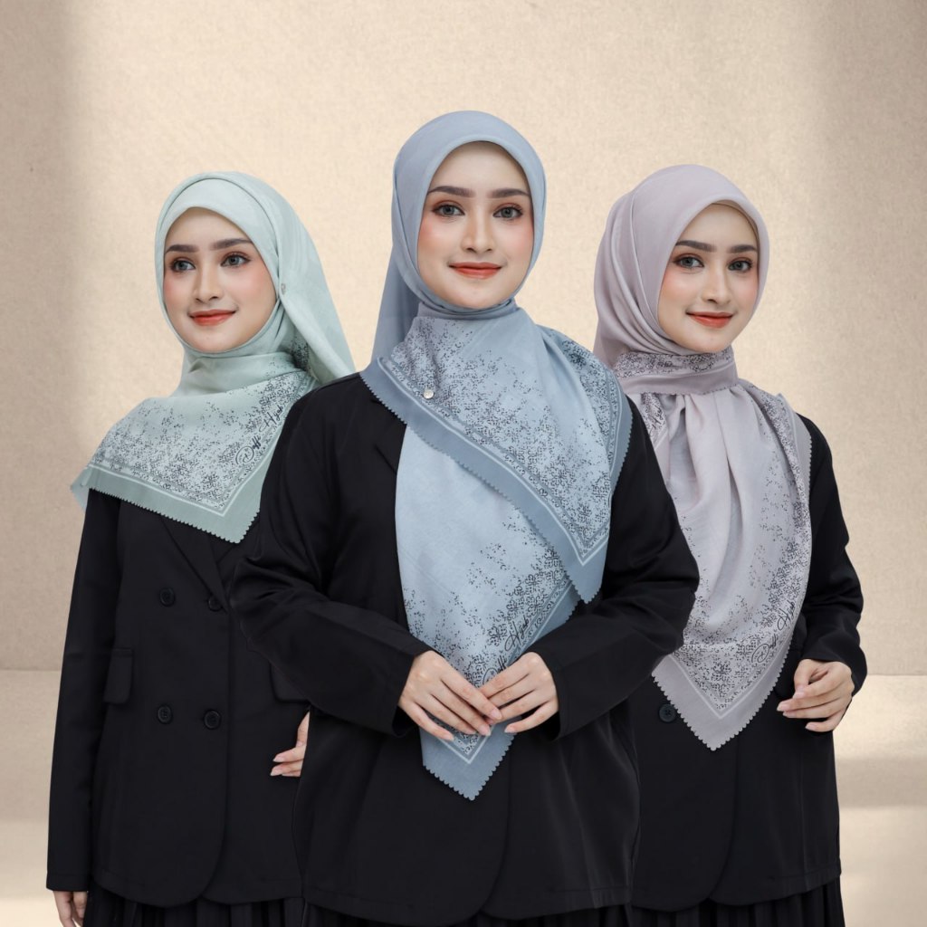 Daffi Hijab Segiempat Zahira Series - Hijab Segiempat Motif Premium
