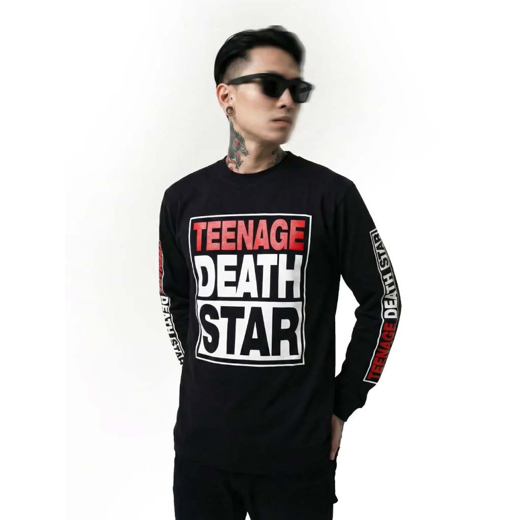 TEENAGE DEATH STAR - VISION BLACK STAR - LONGSLEEVE / TSHIRT DISTRO / T-SHIRT MUSIK / KAOS METAL ORI