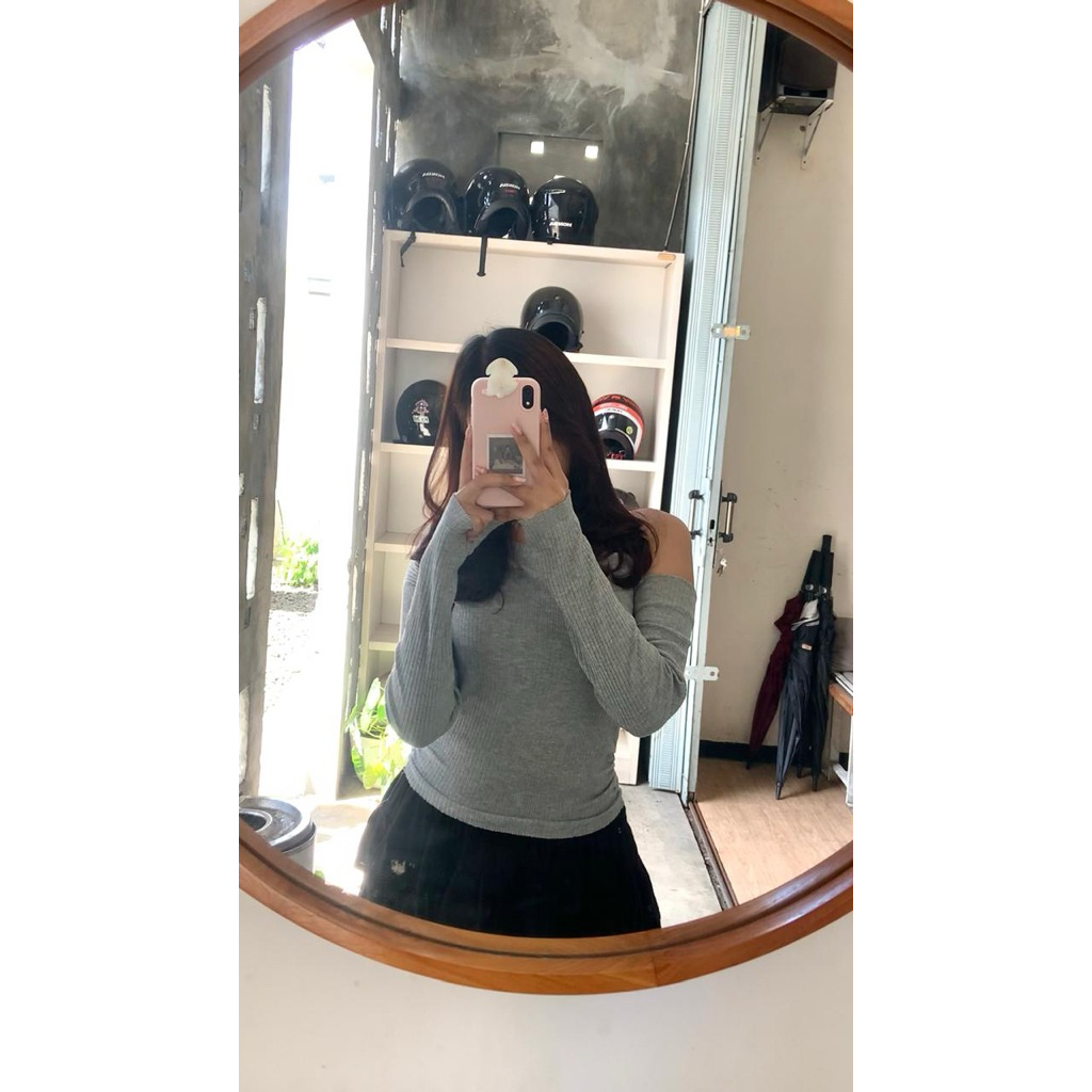 long sleeve off shoulder