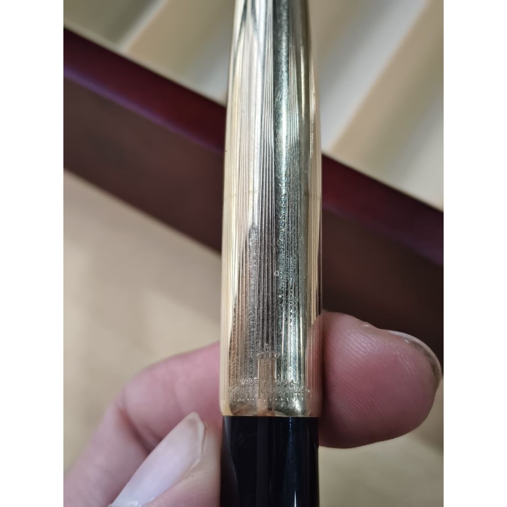 Parker 51 Black Rolled Gold Fountain Pen