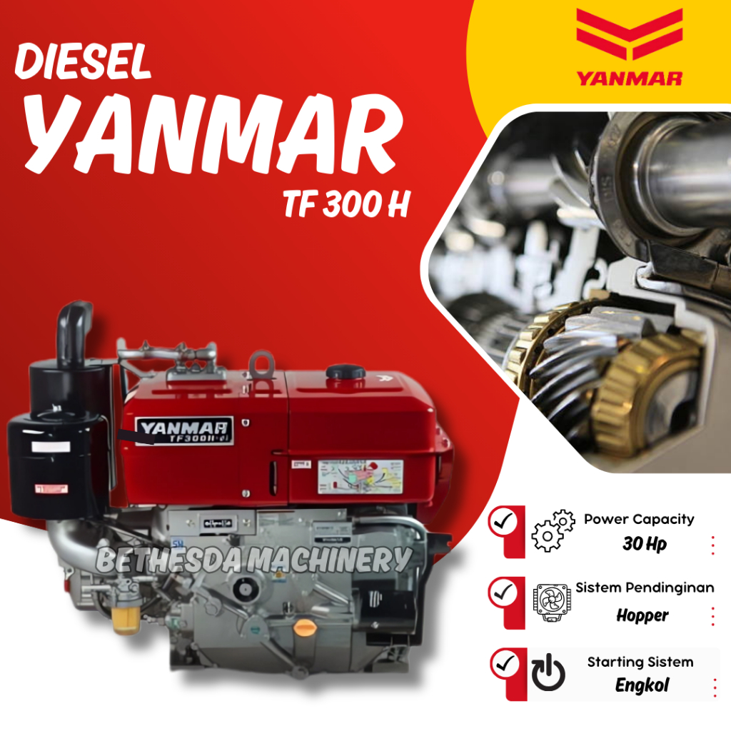 Diesel Yanmar Kapasitas 30Hp Hopper Engkol tipe Yanmar TF 300 H