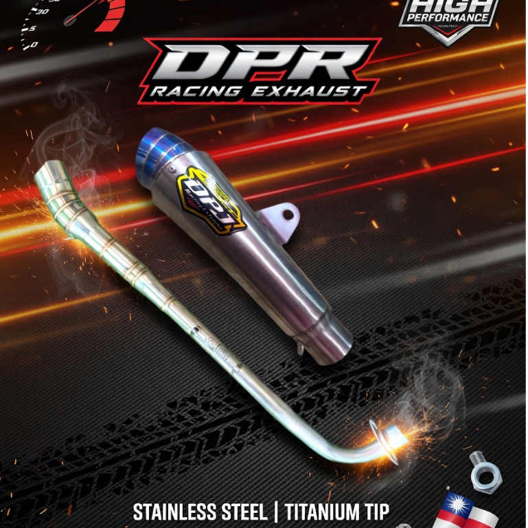 Knalpot standart racing bebek jigsaw blue bss buat semua motor bebek