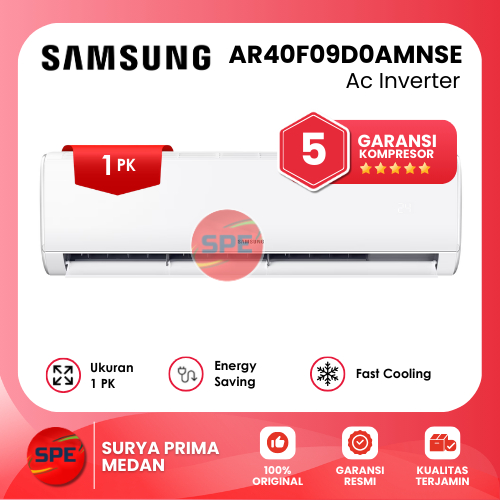 AC SAMSUNG NEO ALPHA INVERTER UKURAN 1 PK AR40F09D0AMNSE ( GARANSI RESMI MEDAN)