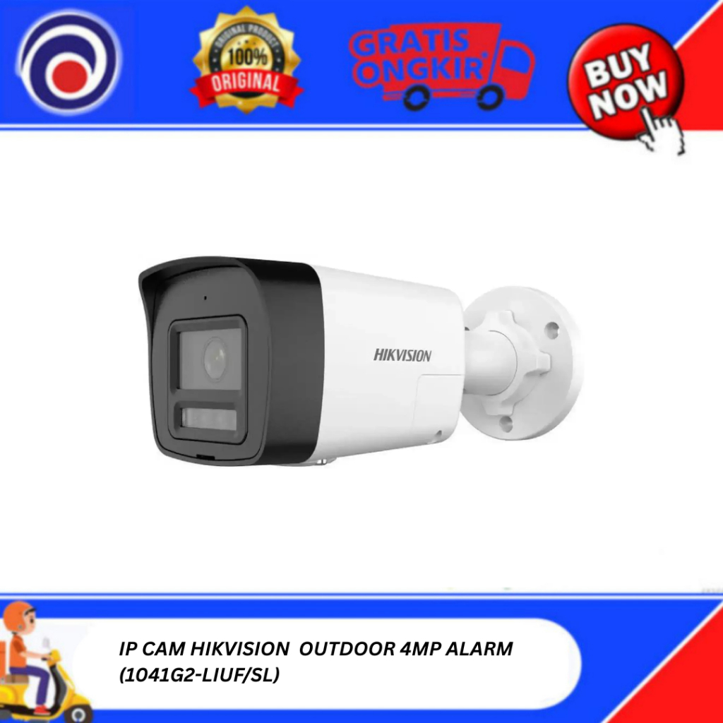 IP CAM HIKVISION  OUTDOOR 4MP ALARM (1041G2-LIUF/SL)