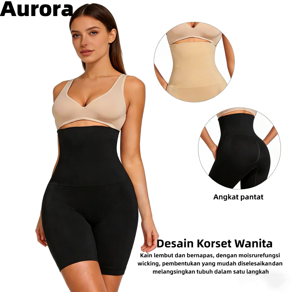 Aurora Korset Celana Pelangsing Perut Buncit Corset Celana Pelangsing Perut Wanita Plus Size