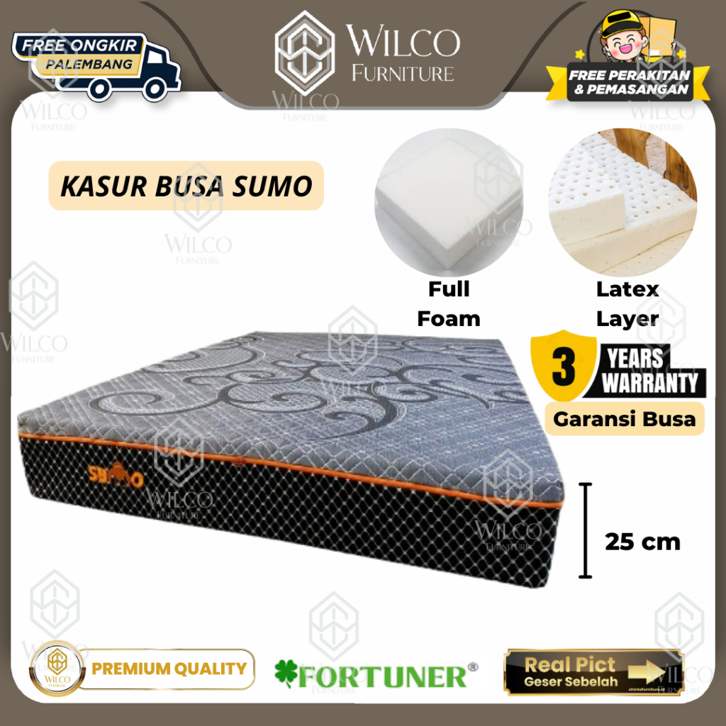 Kasur Latex Fortuner SUMO Orthopedic | Kasur Full Busa Latex Foam Fortuner SUMO | Matras Busa Fortun