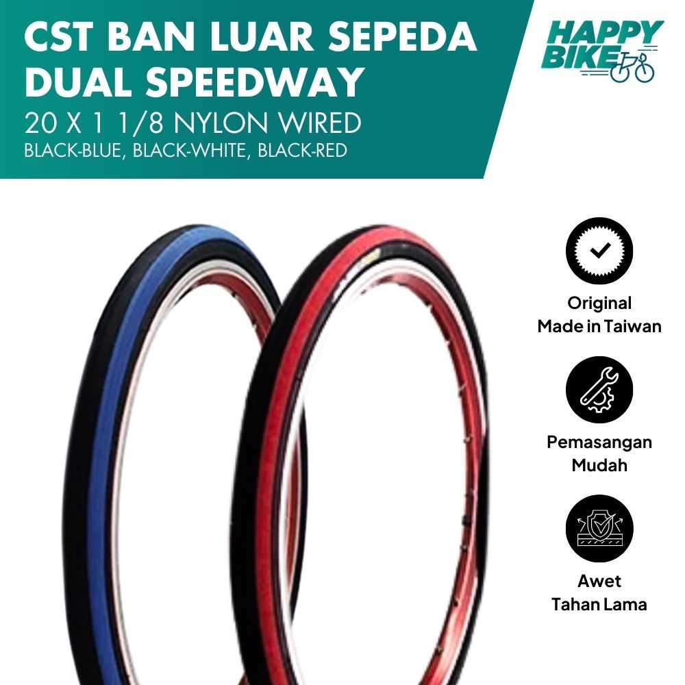 CST Tire Ban Luar Sepeda Lipat Minivelo Minion Dual Speedway 20 x 1 1/8 Nylon