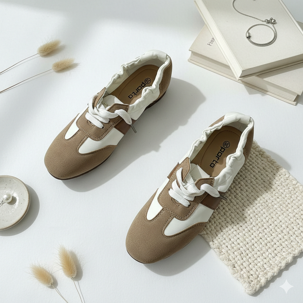 PORTO Wendy Sneakers Wanita Trendy Sepatu Casual Wanita Nyaman dan Stylish